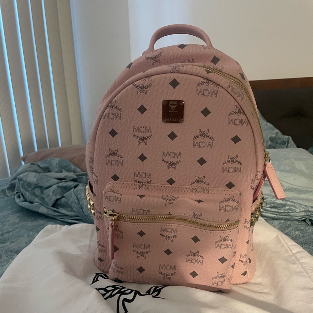 MCM pink book bag